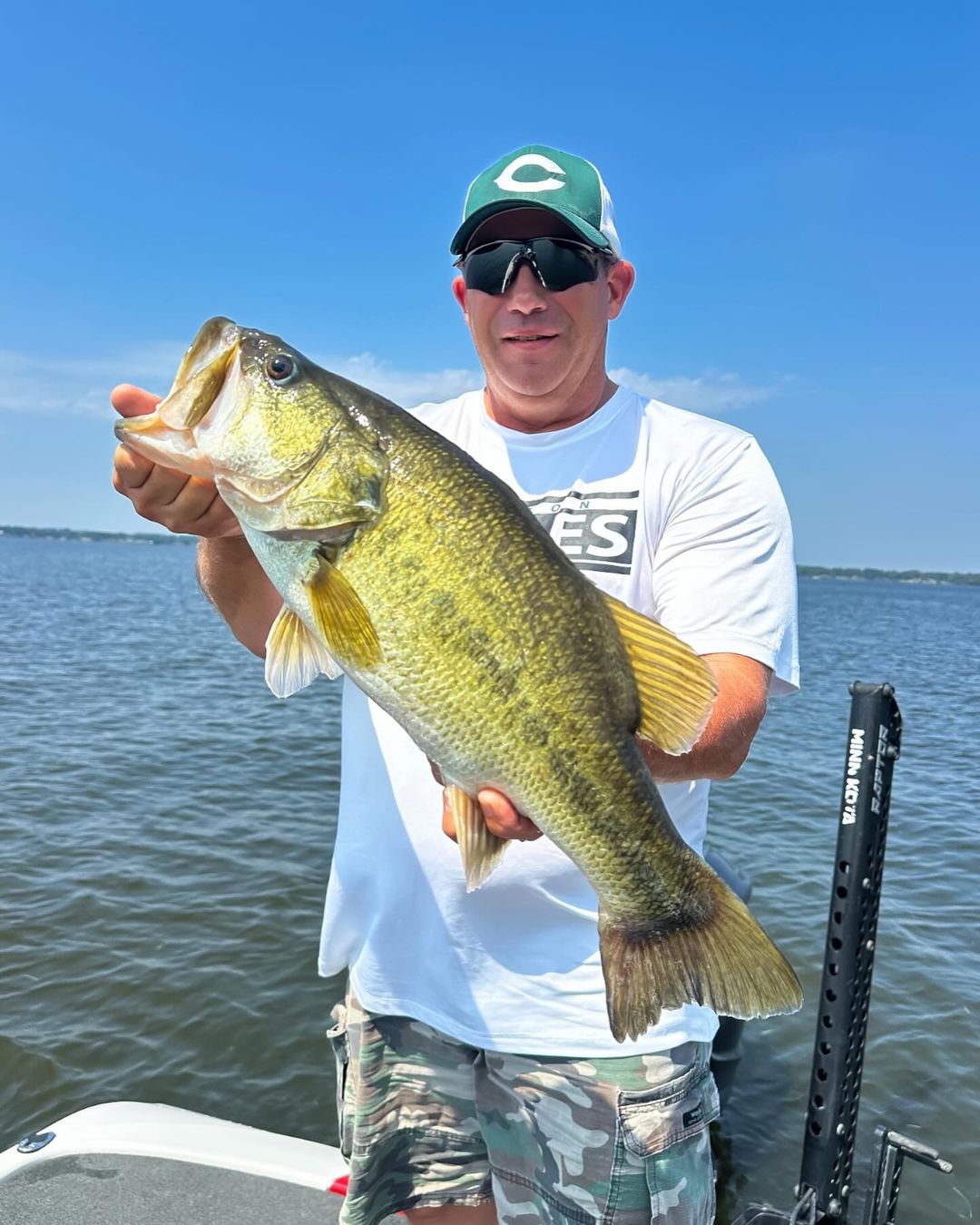 Man holding a huge fish caught at Lake Palestine